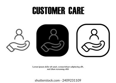 customer care, retention icon in different style vector design