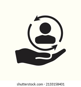 Customer care service - Minimal Personal qualities icon. Full customer protection. Personal service offering. Icon, inclusion, service, buyer, full, guest, offer, personal, account, client.