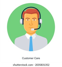 Concepto de icono de atención al cliente o de asistencia