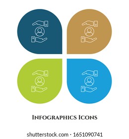 Icono de Ilustración de vectores de atención al cliente para cualquier propósito. Aislado en 4 entornos diferentes.