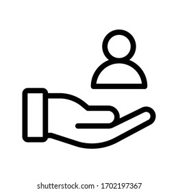 customer care vector thin line icon 