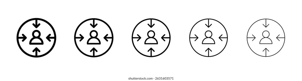 Customer centricity icon in black. Vector illustration for graphic design