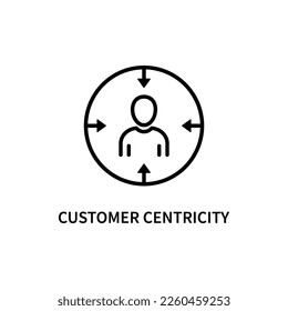 Customer centricity icon. customer centricity concept symbol design, vector illustration