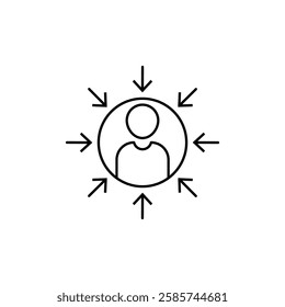 customer centricity icon. customer centricity concept symbol des