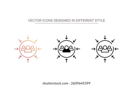 Customer Centricity icon design with white background stock illustration