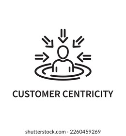 customer centricity icon isolated on white background