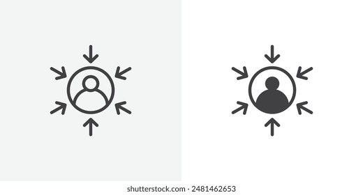 Customer centricity icon symbol collection on white background.