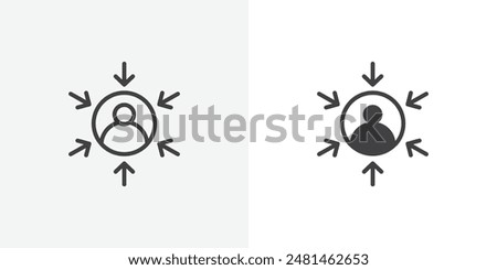 Customer centricity icon symbol collection on white background.