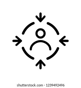 Customer centricity icon vector illustration