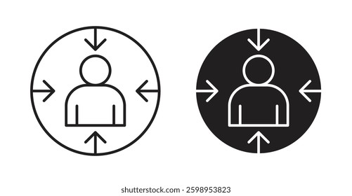 Customer centricity vector line icon illustration collection.