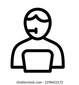 customer chat Bold Line Vector Icon easily modified