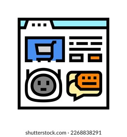 customer chat bot color icon vector. customer chat bot sign. isolated symbol illustration