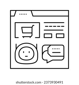 Kundenchat-Bot-Icon-Vektorgrafik. Kundenchat-Bot-Zeichen. isoliertes Kontursymbol
