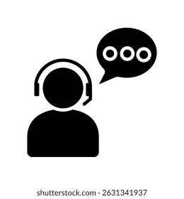 Customer Chat glyph, mini illustration icon. use for modern concept, print, UI, UX kit, web and app development. Vector related to sales, logistic and ecommerce