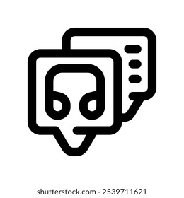 customer chat icon. vector line icon for your website, mobile, presentation, and logo design.
