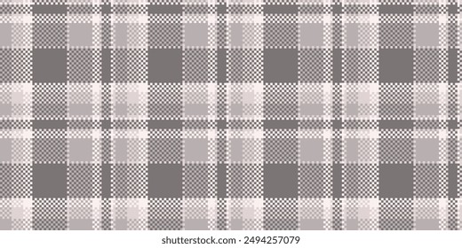 Customer check texture vector, abstract pattern fabric textile. Ceremony tartan plaid seamless background in grey and white colors palette.