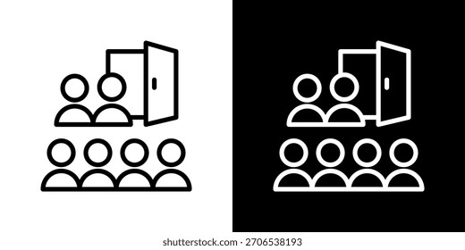 Customer Churn Icon Vector Illustration. Fresh Line Design Built For Creative Flexibility In Light And Dark Versions.