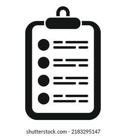 Customer clipboard icon simple vector. Crm data. Platform system