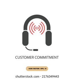 Customer Commitment Icons  Symbol Vector Elements For Infographic Web