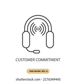 Customer Commitment Icons  Symbol Vector Elements For Infographic Web