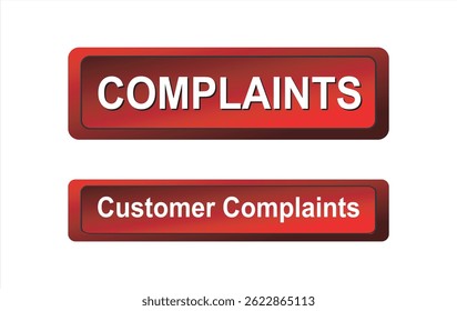 customer complaints, complaint words on labels with document, key board button, red color text, inscription COMPLAINTS with marker, concept