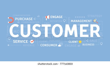 Customer concept illustration. Idea of purchase, service and consumer.