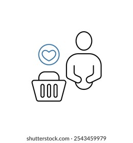 customer concept line icon. Simple element illustration. customer concept outline symbol design.
