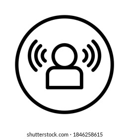 Customer connection icon. Line vector. Isolate on white background.