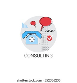 Customer Consulting Support Service Icon Vector Illustration