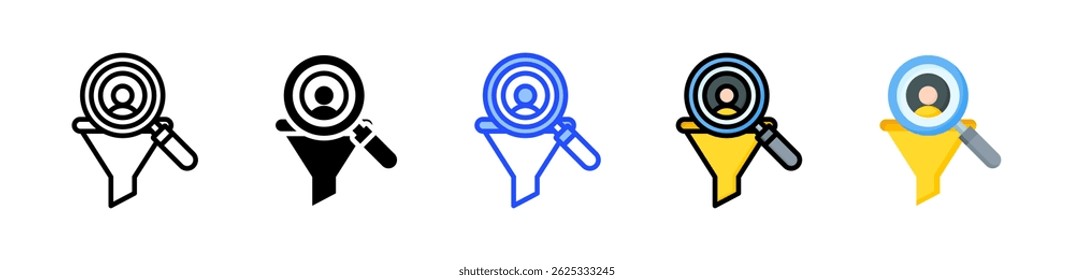 Customer Conversion Icon Collection With Multiple Styles