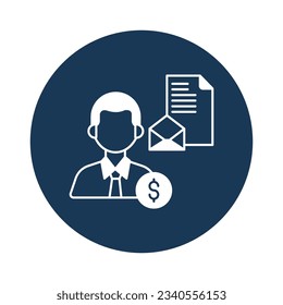 Customer cost Vector Icon with trendy background colors that can easily edit or modify

