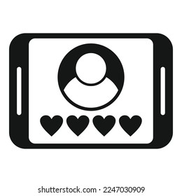 Customer credibility icon simple vector. Trust promise. Review rate