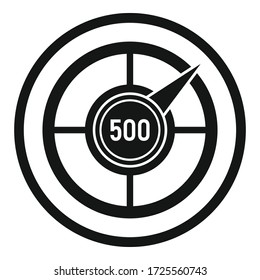 Icono de calificación crediticia del cliente. Ilustración simple del icono vectorial de puntuación de crédito del cliente para el diseño web aislado en fondo blanco