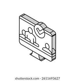 customer of crowdsoursing service isometric icon vector. customer of crowdsoursing service sign. isolated symbol illustration