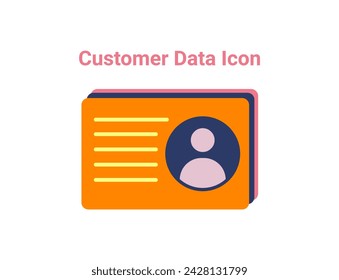 Icono de datos del cliente. Icono de marca, historia de marca, identidad de marca, producto superior, valor, desarrollo, redes sociales, publicidad e icono de cliente leal.