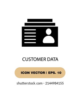 símbolos de iconos de datos de cliente elementos vectores para web infográfica