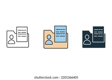 Customer Data icons  symbol vector elements for infographic web