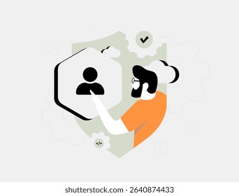 Customer data platform integration brings all sources together. Seamless CDP marketing automation tool and customer data management platform flat design vector illustration with icons