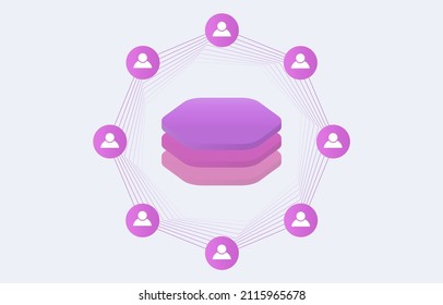 Customer database concept icon. Data management, customer profile and relation information in database for better digital marketing and advertising