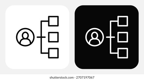 Cliente Base de datos Dual Monochrome Icon Set