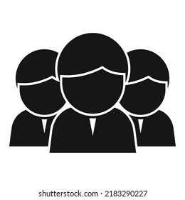 Customer database icon simple vector. Crm data. Platform access