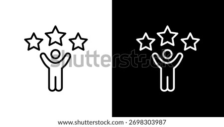 Customer Delight White Icon Set Design