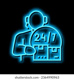 customer delivery service neon light sign vector. customer delivery service illustration