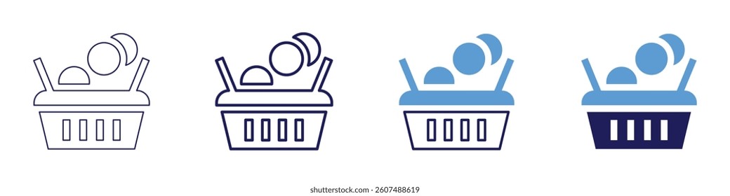 Customer demographics icon in 4 different styles. Thin Line, Line, Bold Line, Duotone. Duotone style. Editable stroke.