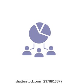 Customer demographics icon on white