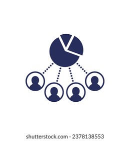 Customer demographics icon with people