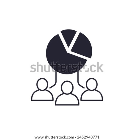 Customer demographics icon with people, users