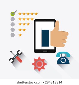 Customer design over white background, vector illustration.