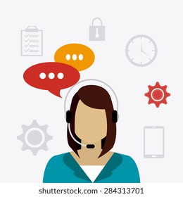 Customer design over white background, vector illustration.