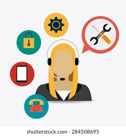 Customer design over white background, vector illustration.